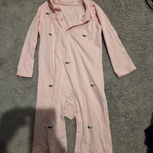 Vineyard Vines Light Pink Whale Kids Footie